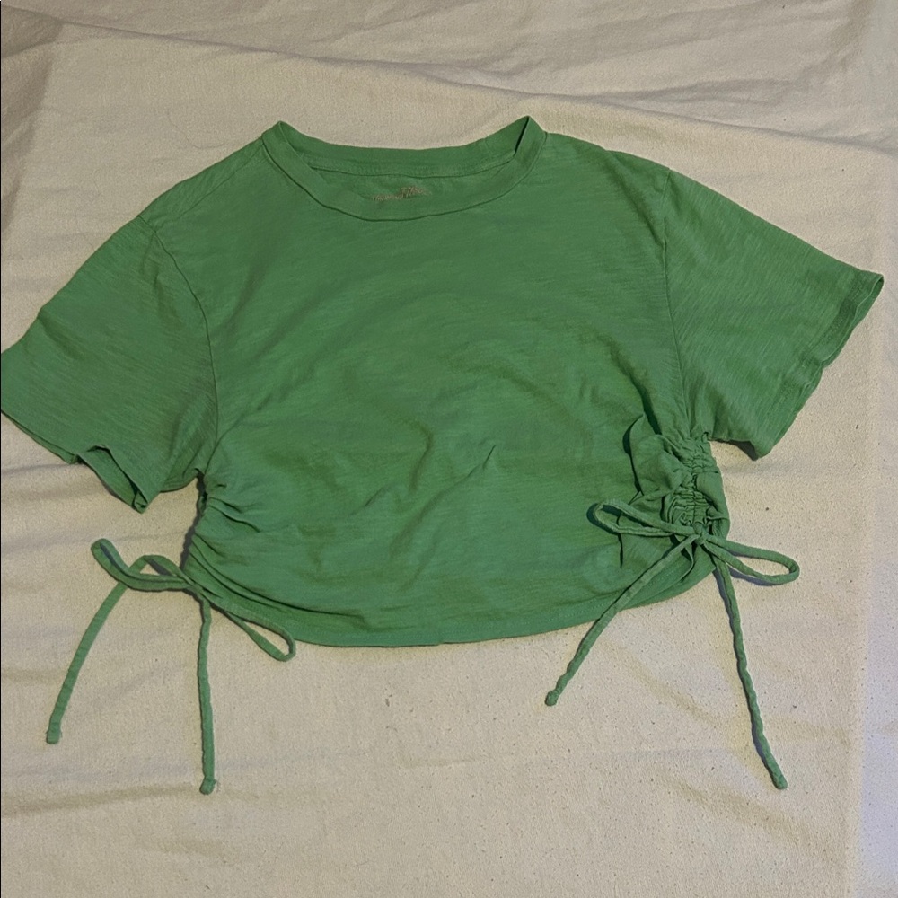 Neon Green Shirt with Ties on Sides
